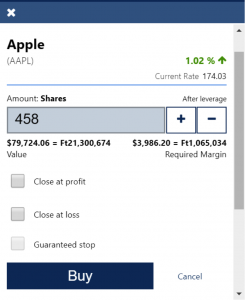 How to buy and sell Apple stocks on Plus500 broker-2