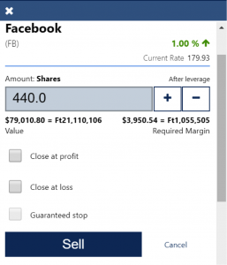 how to buy and sell Facbook stocks on Plus500 broker -3